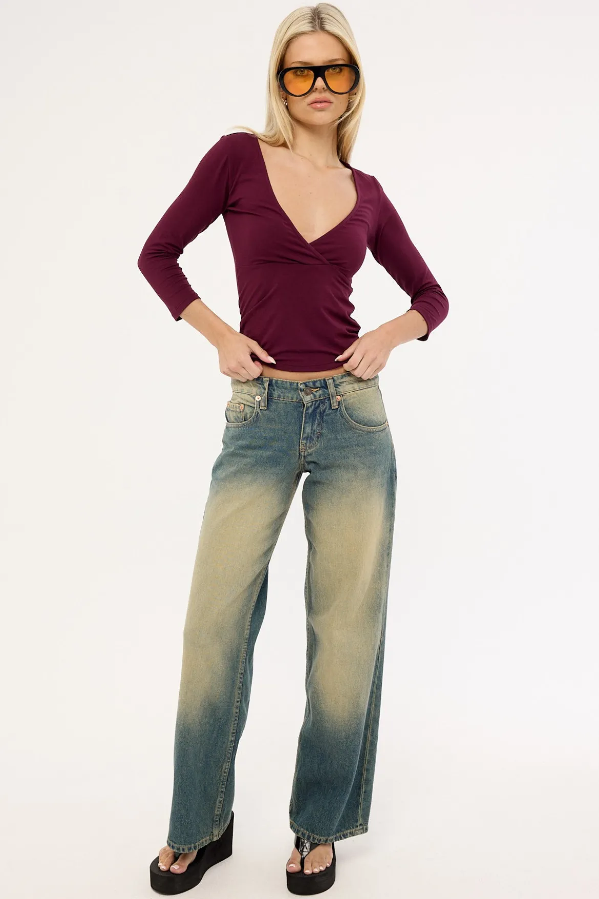 Trudis Wrap Top DEEP PLUM