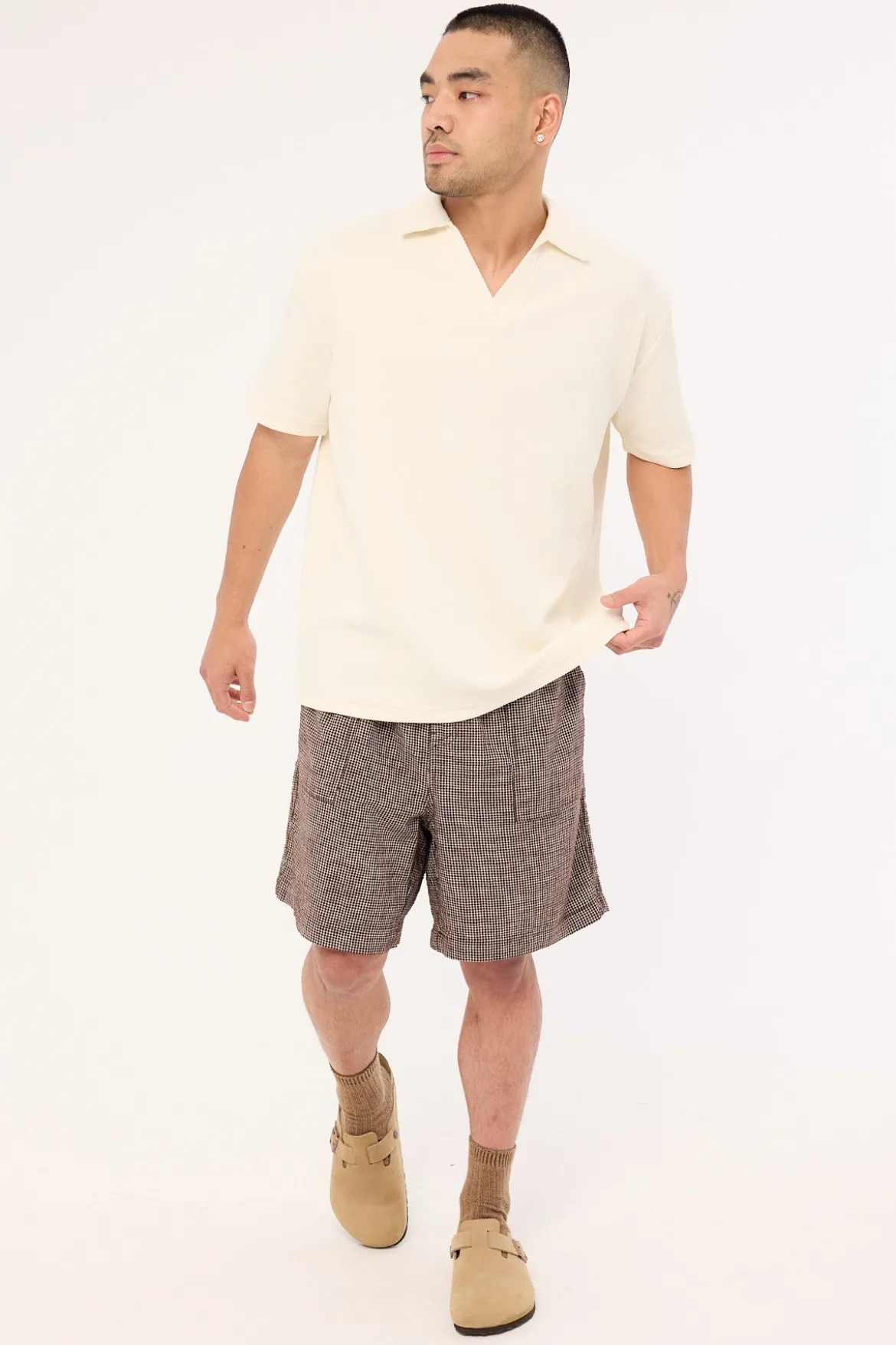 Truman Baggy Short Brown Check