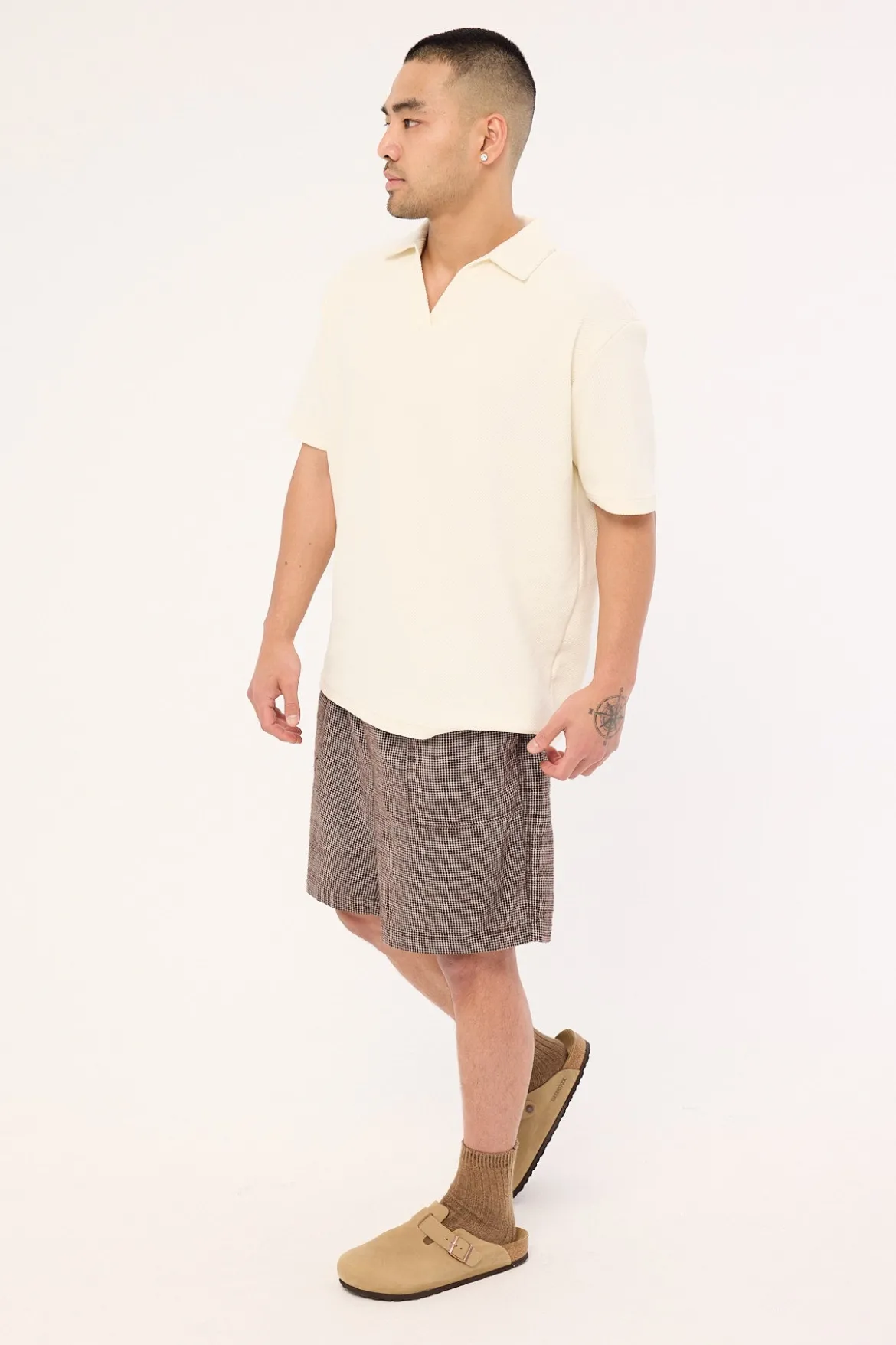 Truman Baggy Short Brown Check