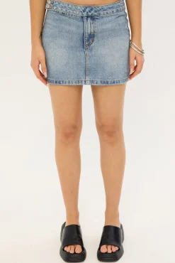 Tulli Studded Mini Skirt Rustic Fade