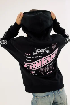 Turbo Charge Hoodie Black Bubblegum