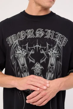 Turmoil Oversize Tee Washed Black