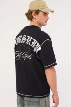 Turmoil Oversize Tee Washed Black