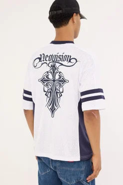 Tusk V Neck Jersey White/Navy