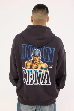 U Can't See Me Boxy Hoodie Faded Black