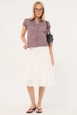 Ulsan Fitted Shirt Mini Gingham Wine