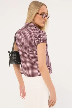 Ulsan Fitted Shirt Mini Gingham Wine