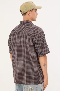Underpass Check Oversize Shirt Brown Check