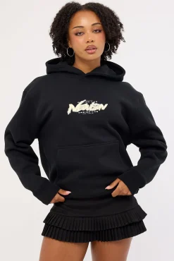 Underpass Relaxed Hoodie Black