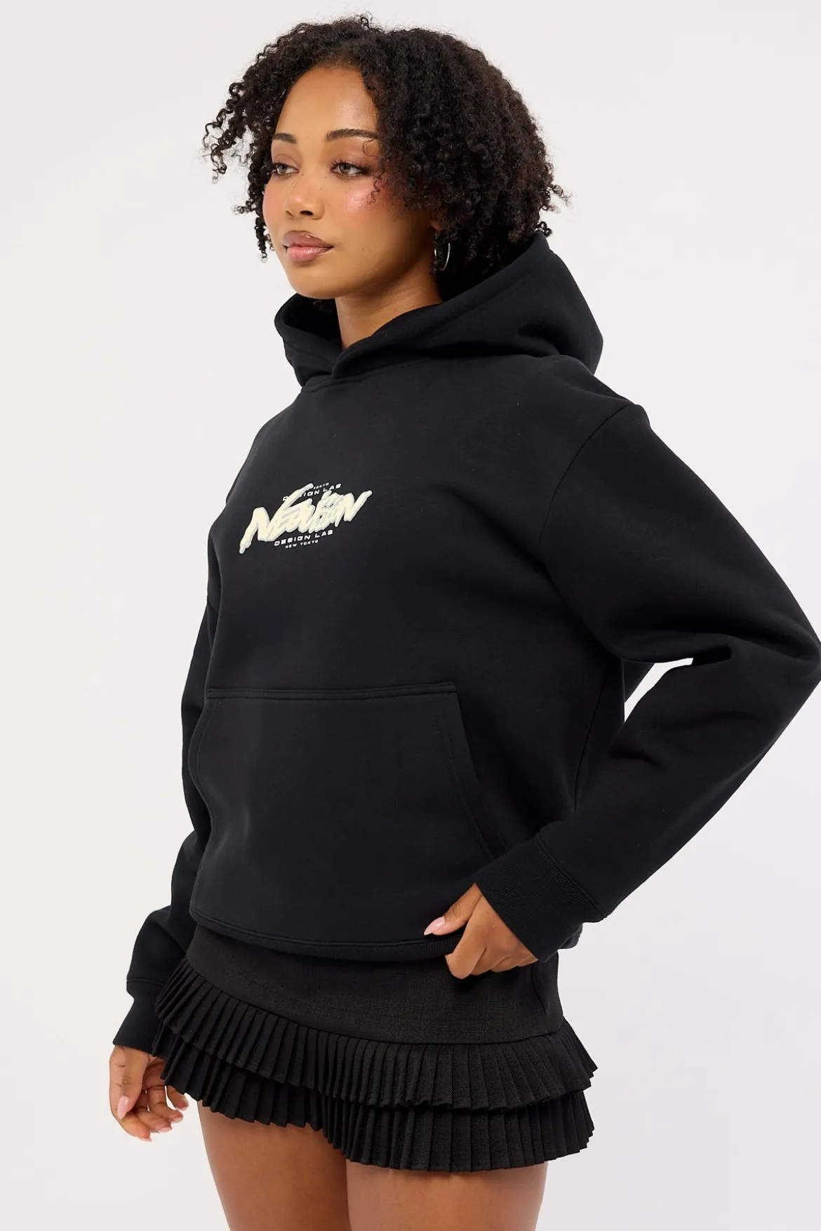 Underpass Relaxed Hoodie Black