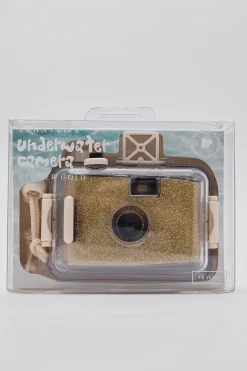 Underwater Camera Glitter Gold