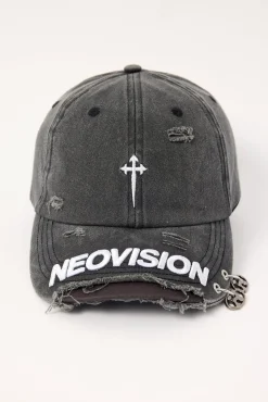 Underworld Distressed Dad Cap Washed Black