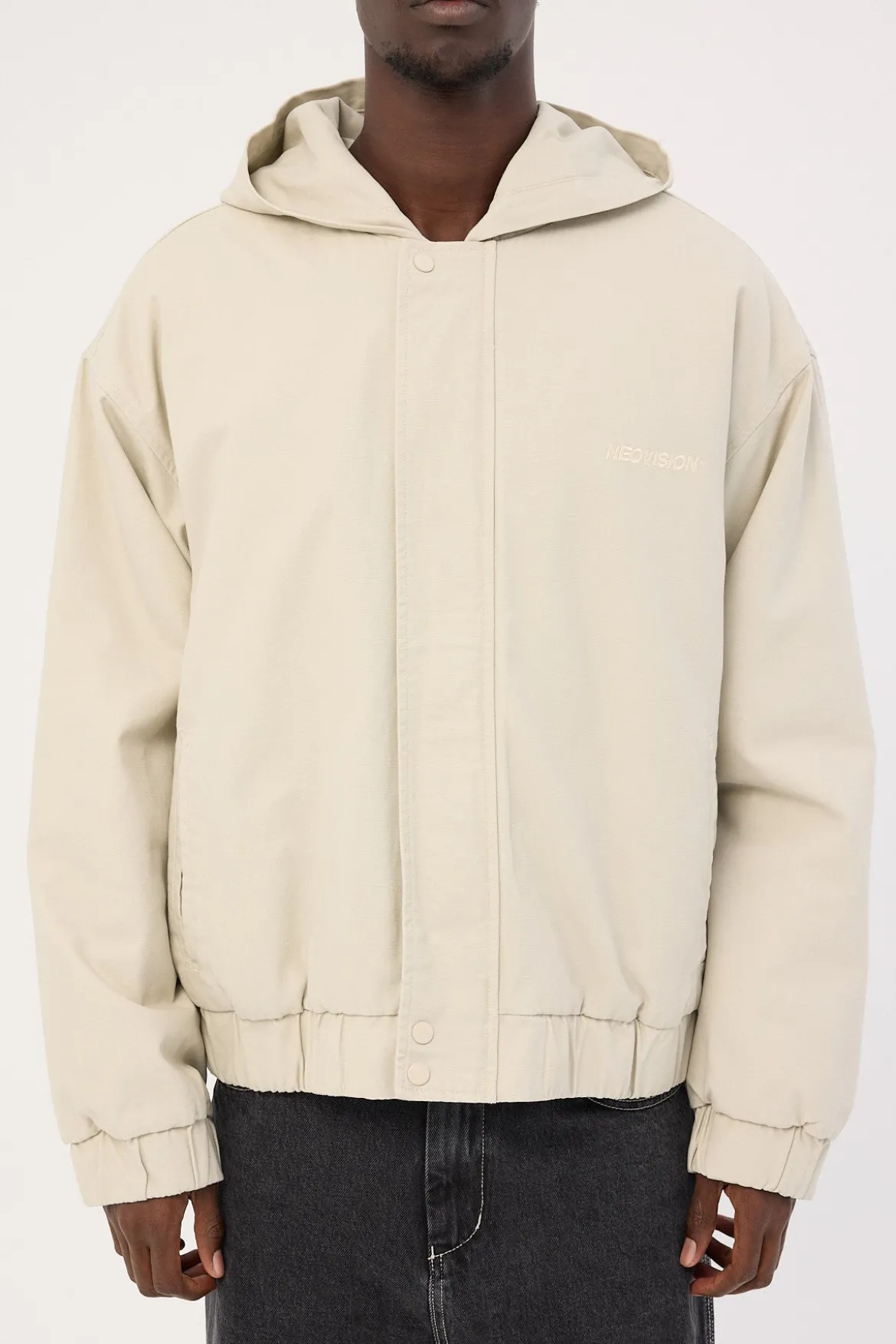 Unknown Hooded Bomber Jacket Washed Stone