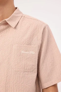Urban Boxy Cropped Shirt Pink Check