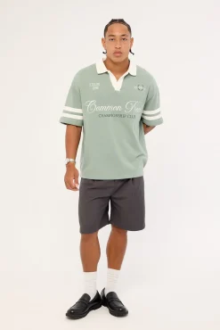 Valecrest Short Sleeve Rugby Polo Sage