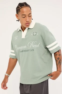Valecrest Short Sleeve Rugby Polo Sage