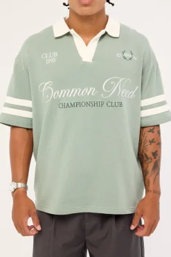 Valecrest Short Sleeve Rugby Polo Sage