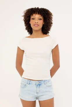 Valentina Boat Neck T-shirt White
