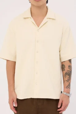 Vanished Short Bowling Shirt Heritage White