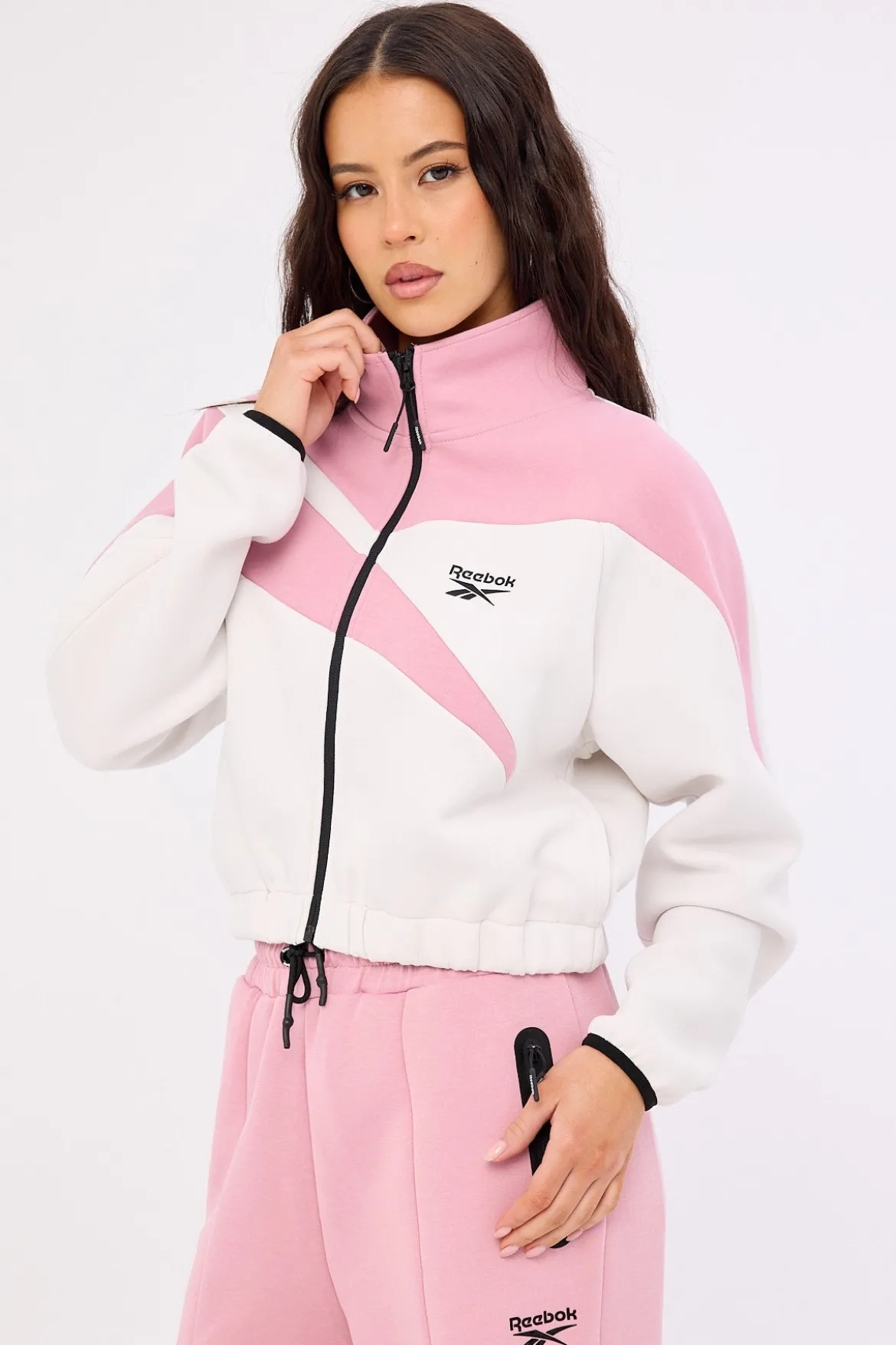 Vector Track Top Dusty Rose/Barley Grey