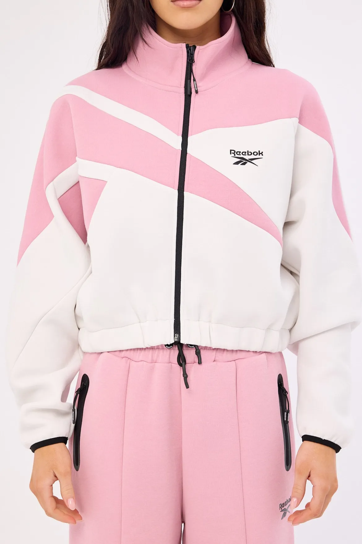 Vector Track Top Dusty Rose/Barley Grey
