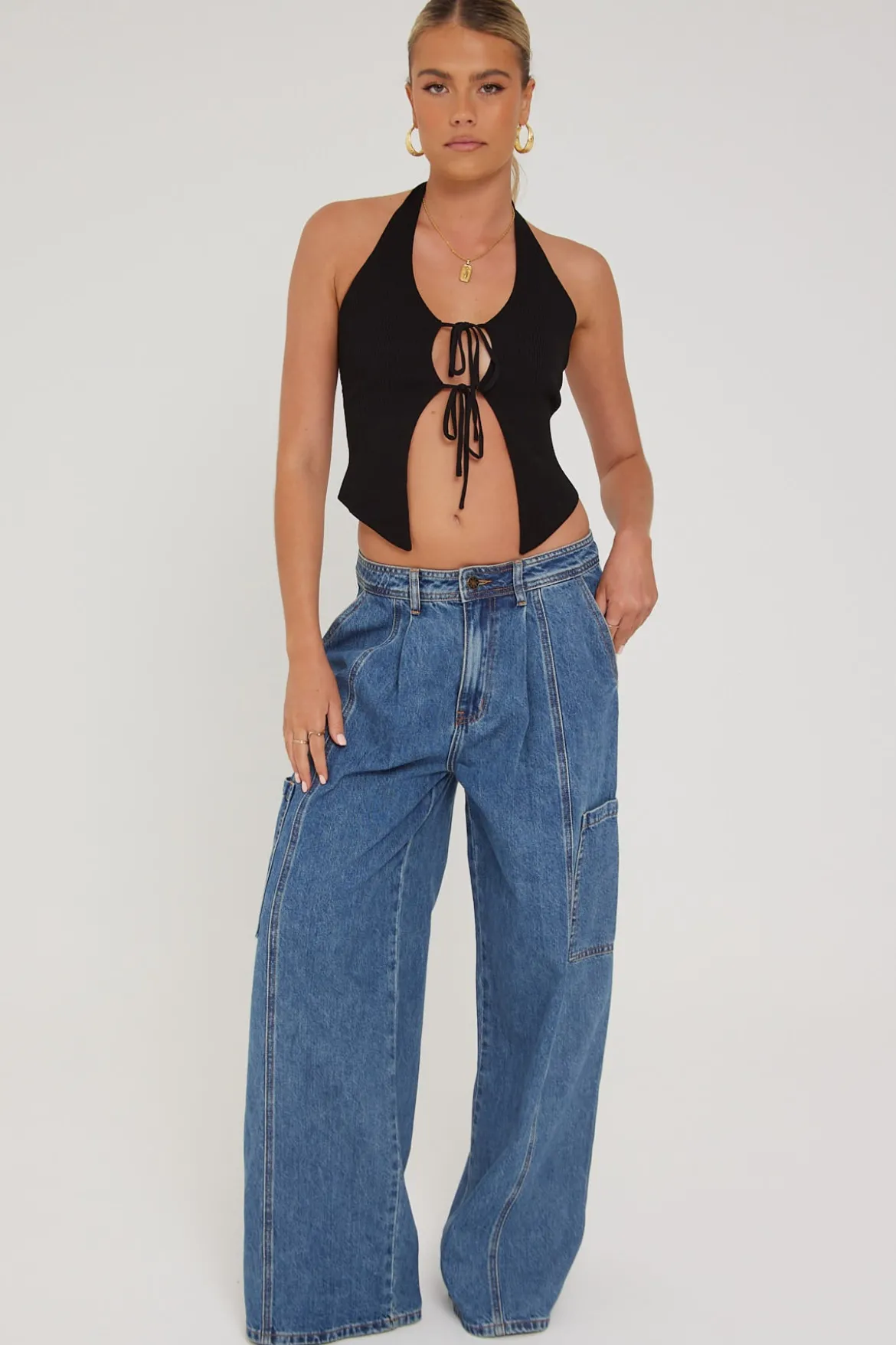 Veneda Baggy Jean Blue Denim
