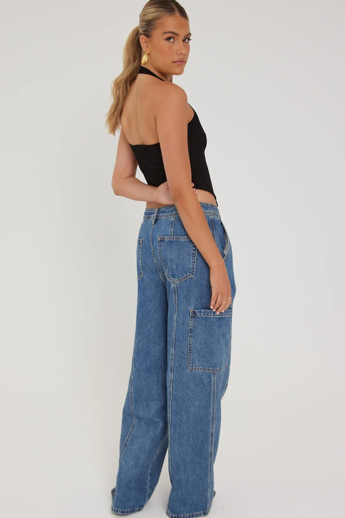 Veneda Baggy Jean Blue Denim