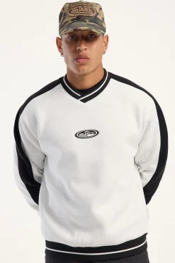 Vengeance V Neck Crew Ecru Marle Marle