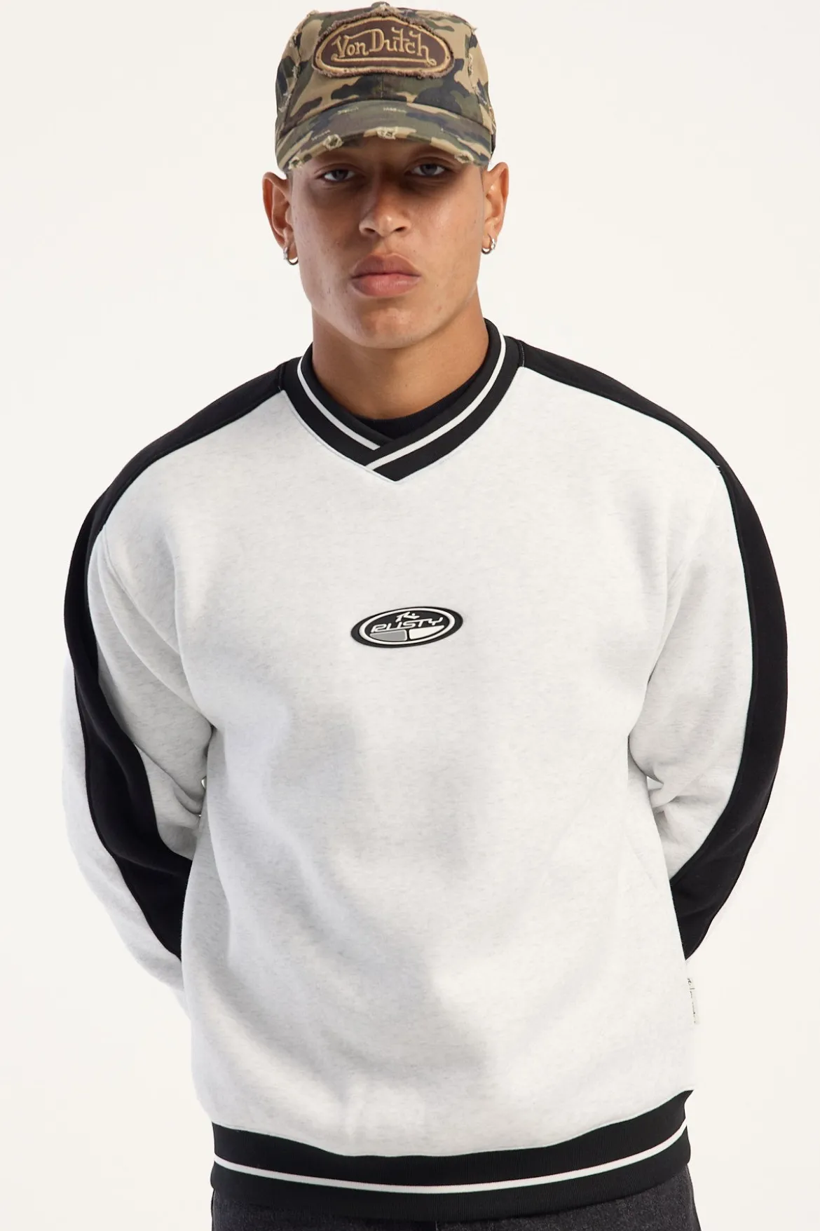 Vengeance V Neck Crew Ecru Marle Marle