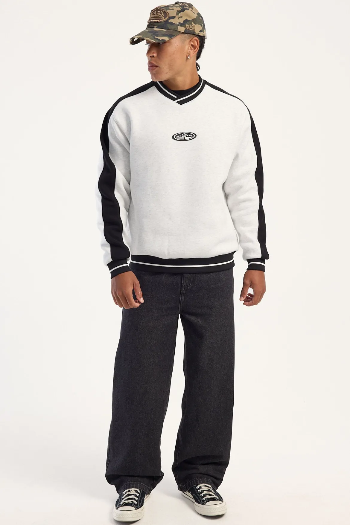 Vengeance V Neck Crew Ecru Marle Marle