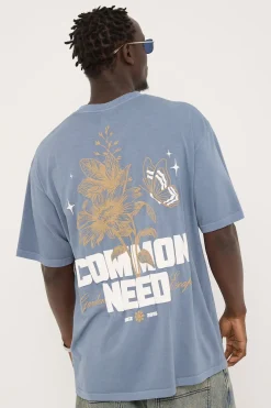 Verdant Heavyweight Boxy Tee Washed Navy