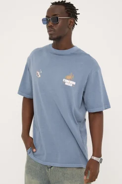 Verdant Heavyweight Boxy Tee Washed Navy