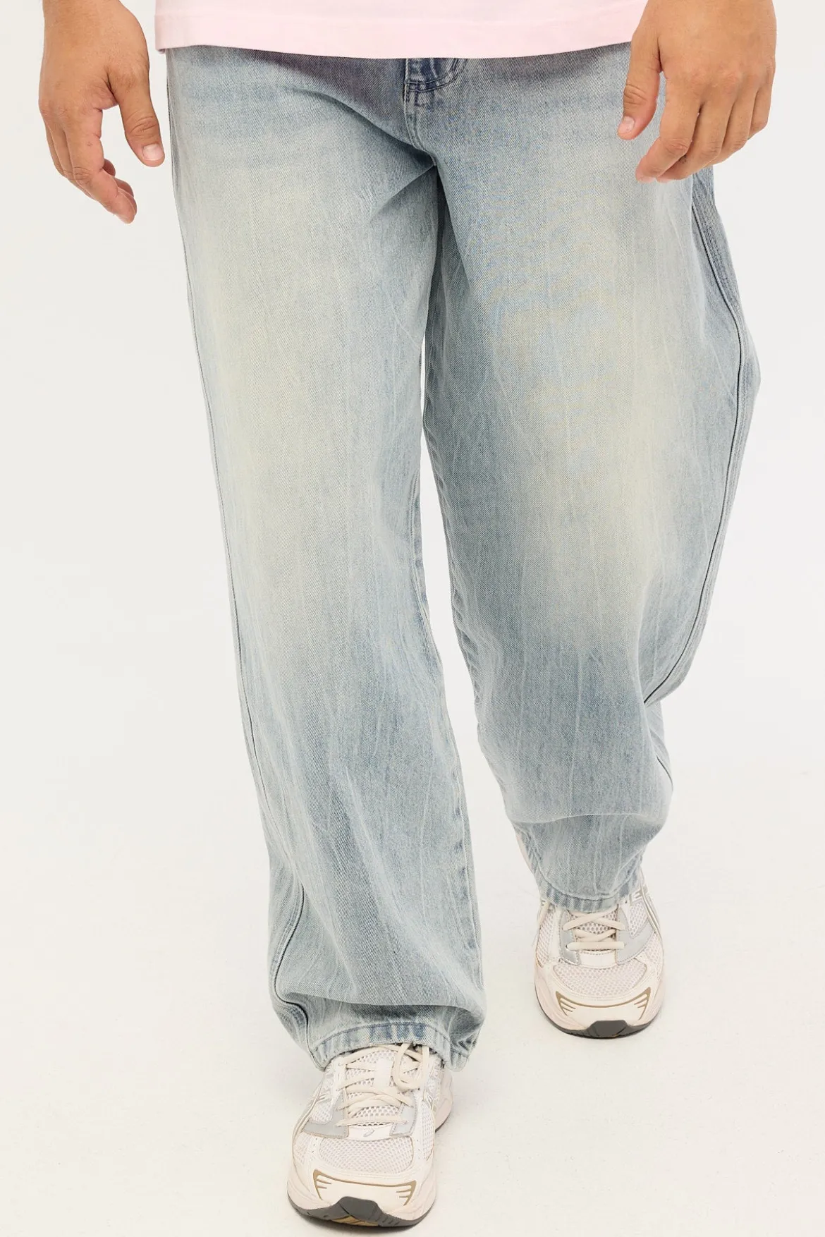 Vice Titan Baggy Jean Blasted Washed Blue Denim