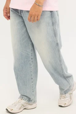 Vice Titan Baggy Jean Blasted Washed Blue Denim