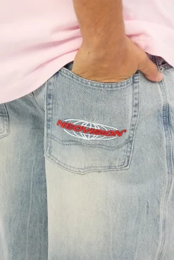 Vice Titan Baggy Jean Blasted Washed Blue Denim