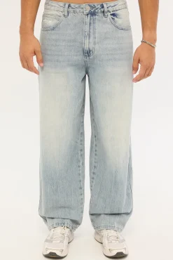 Vice Titan Baggy Jean Blasted Washed Blue Denim