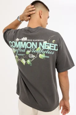 Vine Heavyweight Easy Tee Washed Black