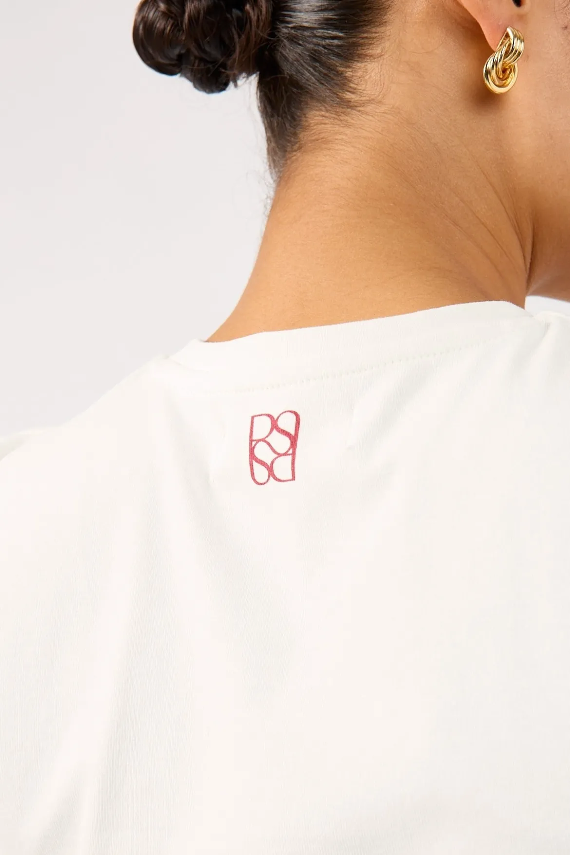 Vino Cap Sleeve Tee White Print