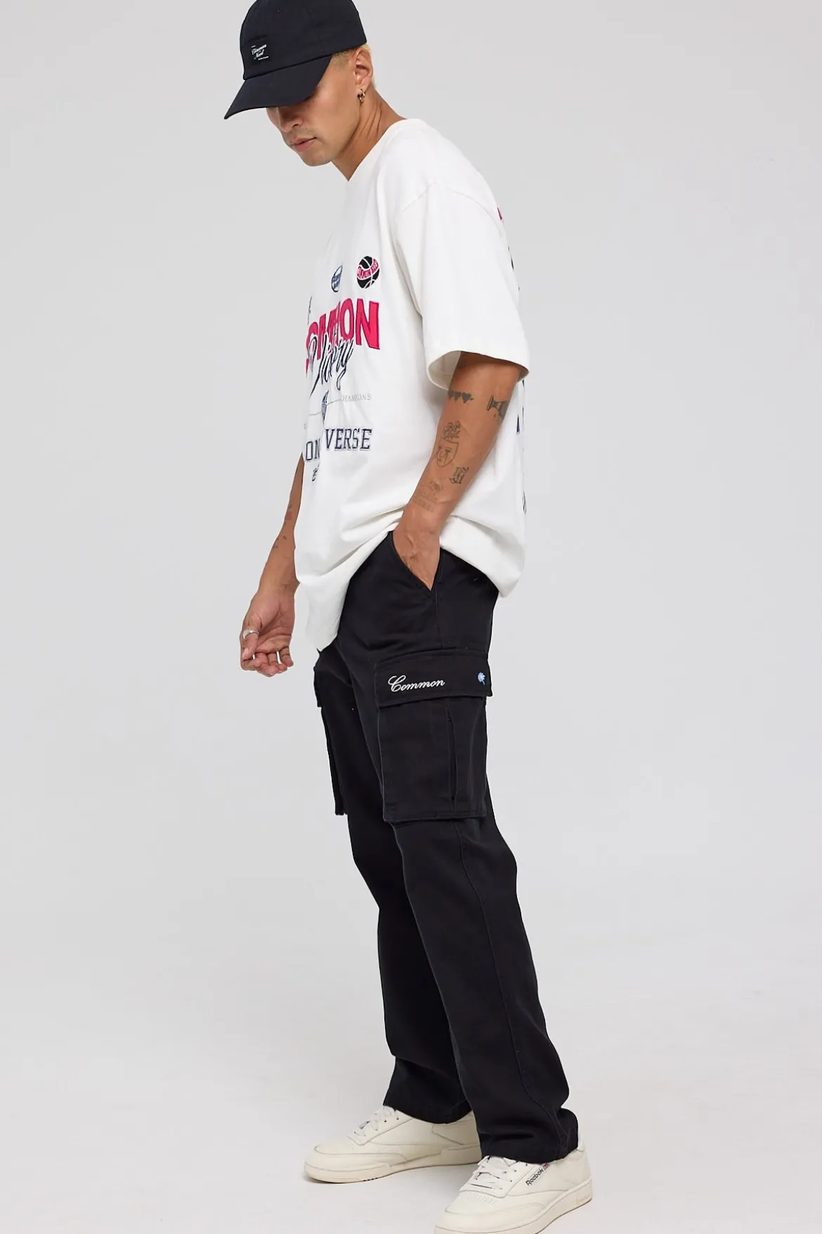Vinyl Cargo Pant Washed Black