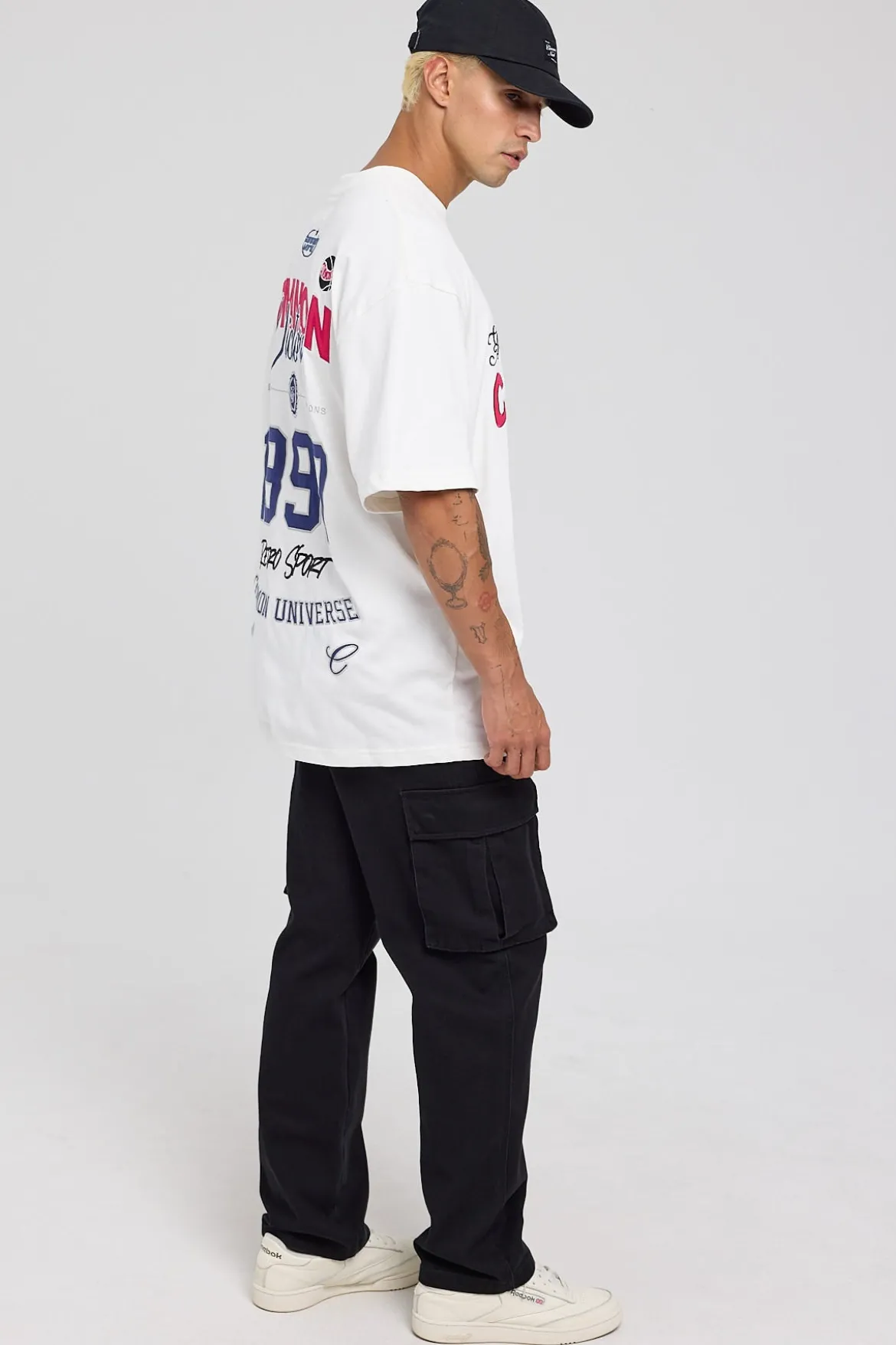 Vinyl Cargo Pant Washed Black