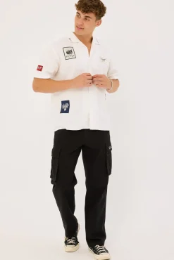 Vinyl Organic Cargo Pant Washed Black