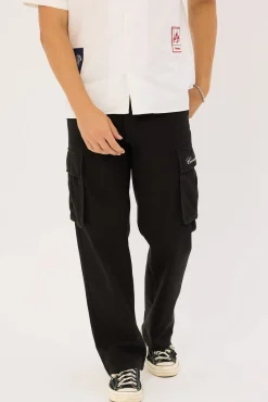 Vinyl Organic Cargo Pant Washed Black