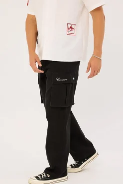 Vinyl Organic Cargo Pant Washed Black