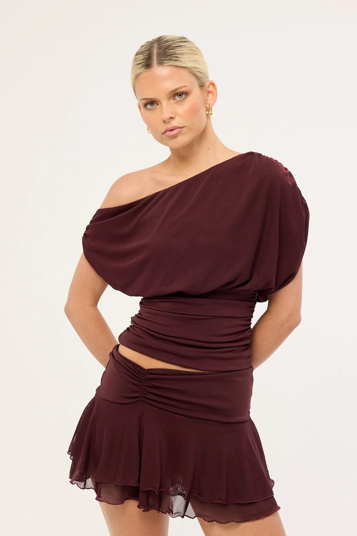 Vionne Mesh Skort Plum
