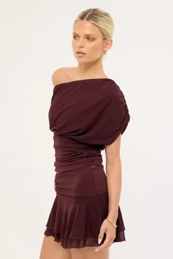 Vionne Mesh Skort Plum
