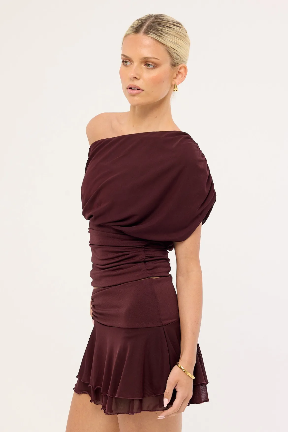 Vionne Mesh Skort Plum