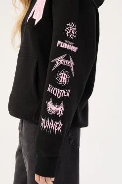 Viper Sleeve Womens Hoodie Black