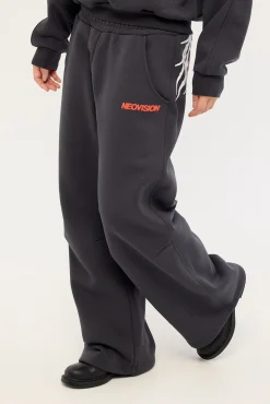 Virus Wide Leg Trackpant Washed Black