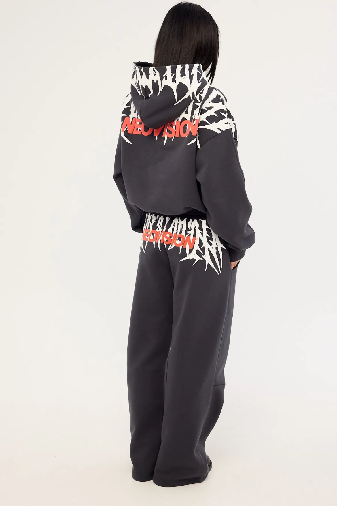 Virus Wide Leg Trackpant Washed Black
