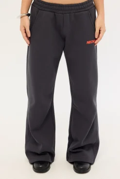 Virus Wide Leg Trackpant Washed Black